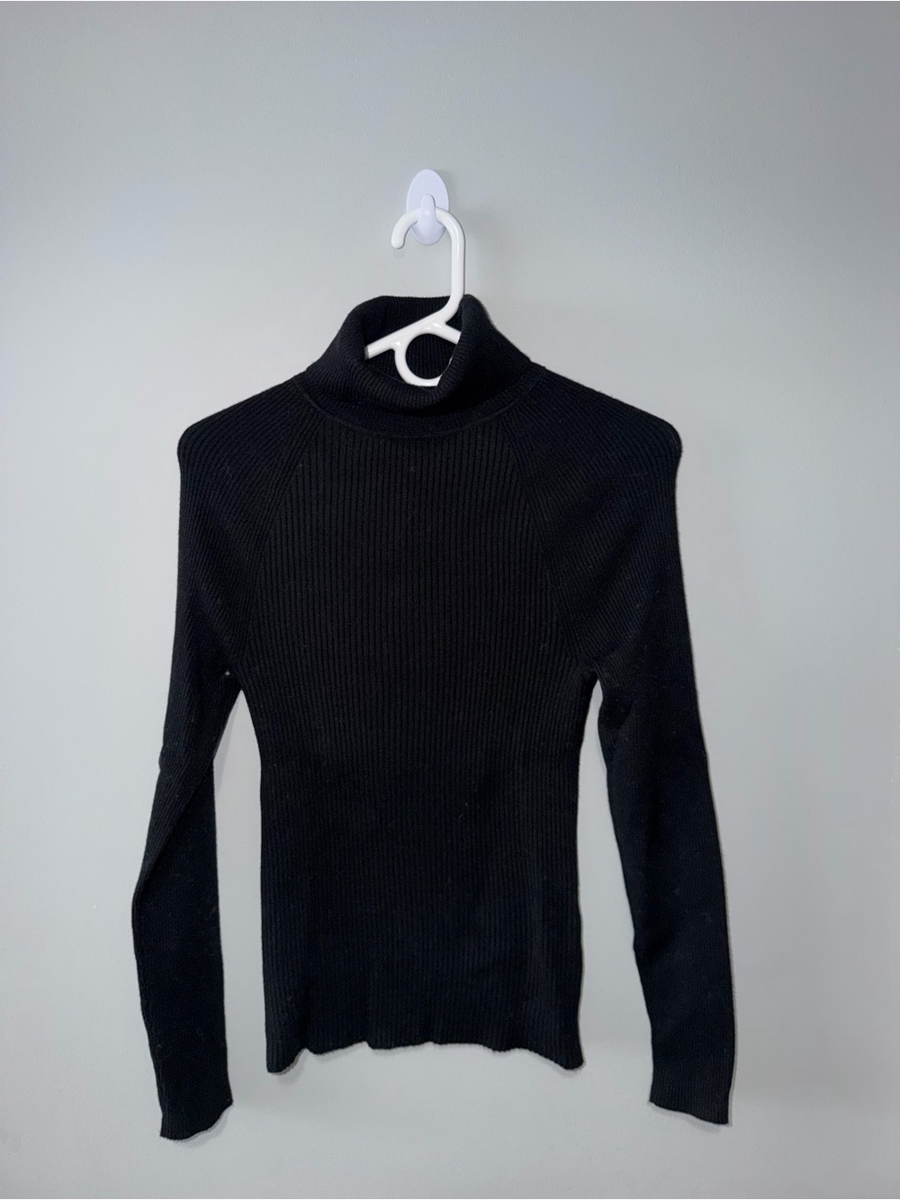 Banana Republic Black Ribbed Turtleneck Sweater